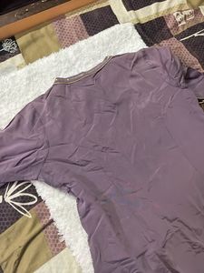 Elegant Lavender Kurta with Gold Print