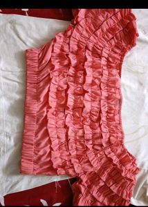 Ruffled Peach Top
