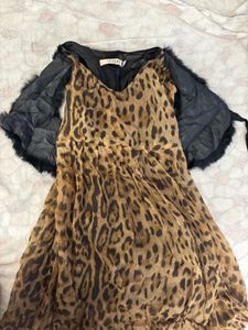 Chic Leopard Print faux Dress