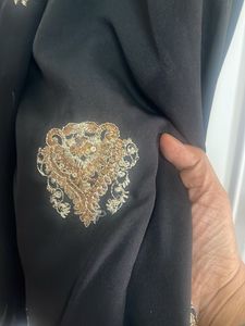 Elegant Black Embroidered dress material