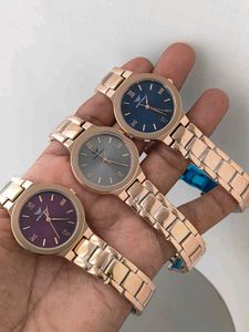 Emporio Armani Rose Gold Blue Dial Watch