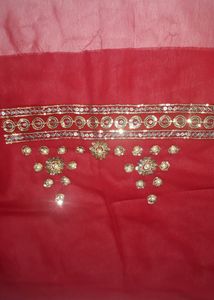 Brand New Red Colour Saree