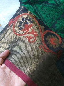 ‼Price Drop‼Black Colour silk Cotton Saree
