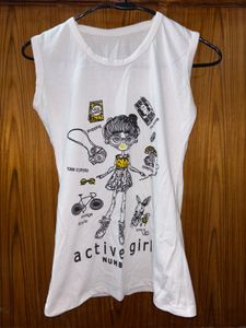 🌸Activegirl Graphic Print Top And Jacket