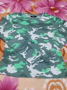 Camouflage Long Sleeve Top