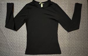 H&amp;M ribbed Black Long Sleeve Top