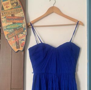 MANGO Royal Blue Flowy Dress