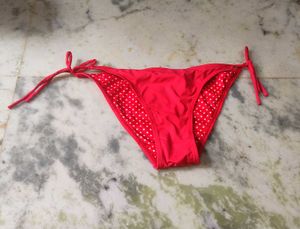 Red Polka Dot Bikini Bottom
