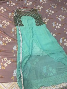 sea green embellished kurta