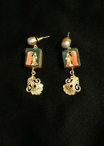 Indian Princess Portrait Earrings