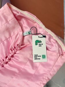 Strapless Pink Satin Dress