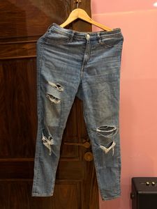H&M Distressed Blue Denim Jeans