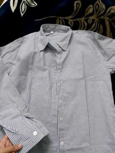 Light Blue Fitted Formal Shirt | Korean Aesthetic