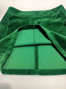 Green Corduroy Mini Skirt Like New Condition