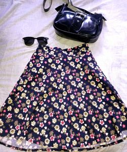 Floral Print Mini Skirt