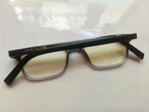 John Jacobs Icons SlimGrey Black Full Rim Rectangl