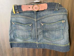Denim Short Skirt