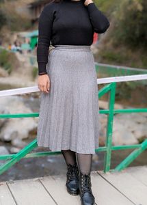 Flared Platted Skirt