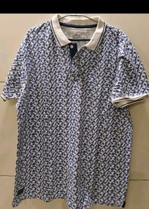 New Pepe Jeans White Blue L Tee Shirt