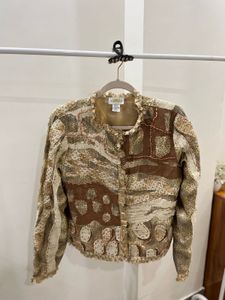 Vintage Patchwork Pearl &amp; Lace detailed Ru
