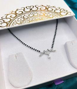 Zirconia Stone Studded Mangalsutra Pure Silver 925