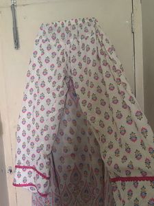Farshi White Printed Kurta with Pink B