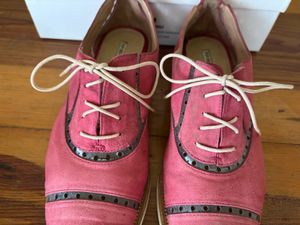 Emporio Armani Pink Suede Oxfords
