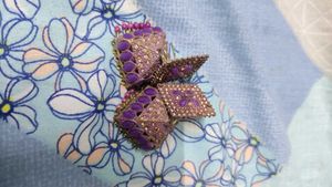 Purple Jhumka Earrings
