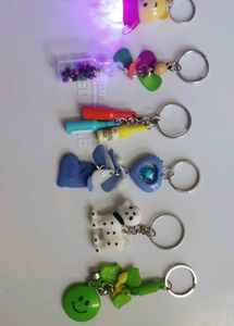 Fun & Quirky Keychain Collection 6 pcs