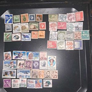 Collection of 53 foreign stamps