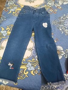 Yellow full sleeve top &amp; jeans for 4-7 years girl
