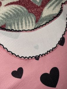 Pink Heart Print Top
