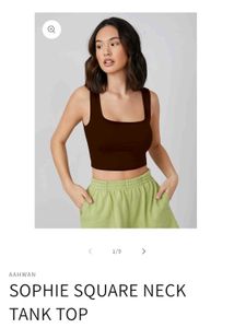 Brown Cropped Tank Top