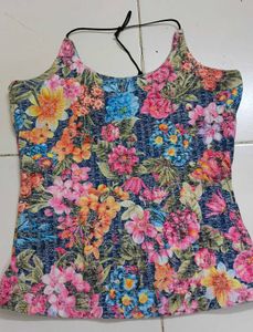 Vibrant Floral Cami halter Top