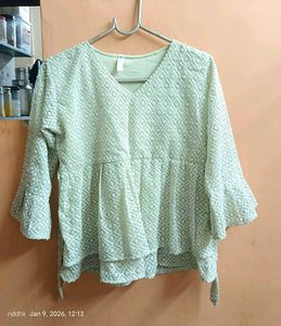 Stylish Embroidered V-Neck Tunic Top