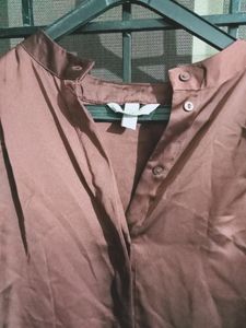 H&amp;M brand- Satin Shirt Dress