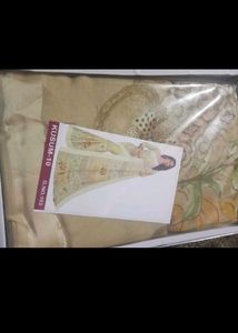 Elegant Cream Floral Saree With box