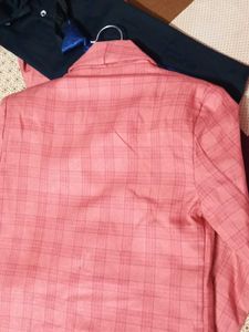 Men's Coral Checked Waistcoat