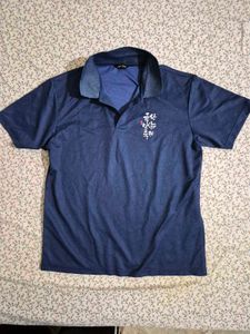 (New) Men's Blue Graphic Polo Shirt 🔥
