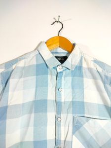 Blue And White Checks Shirts (Men's)