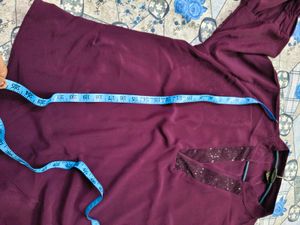 New Party' Wear Stylish Purple Top In Xl Size