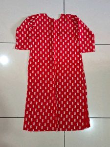 Stylish Red Bandhani Print Kurti