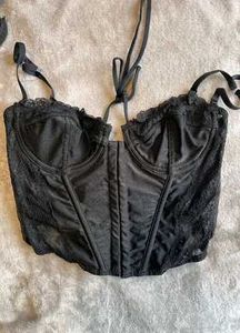 I. Black Lace Corset Bralette
