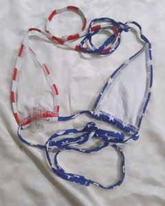 American Flag Bikini Top panty set