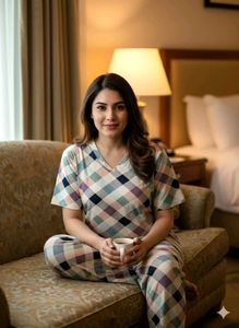 Cozy Plaid Print Pajama Set🌸