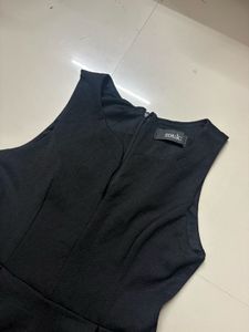 Classic Black Sleeveless Fit and Flare Dress