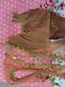 Elegant Brown Ethnic Co-ord Set with jacket