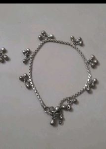 Silver Anklets with Bells