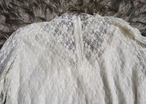 White Lace Victoria Era Inspired Vintage Top
