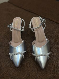 Sparkling Silver Heels